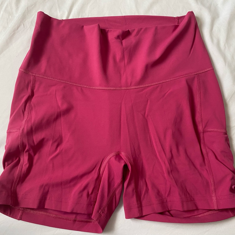 Gymshark Women's Pink Legacy High-Waisted Shorts